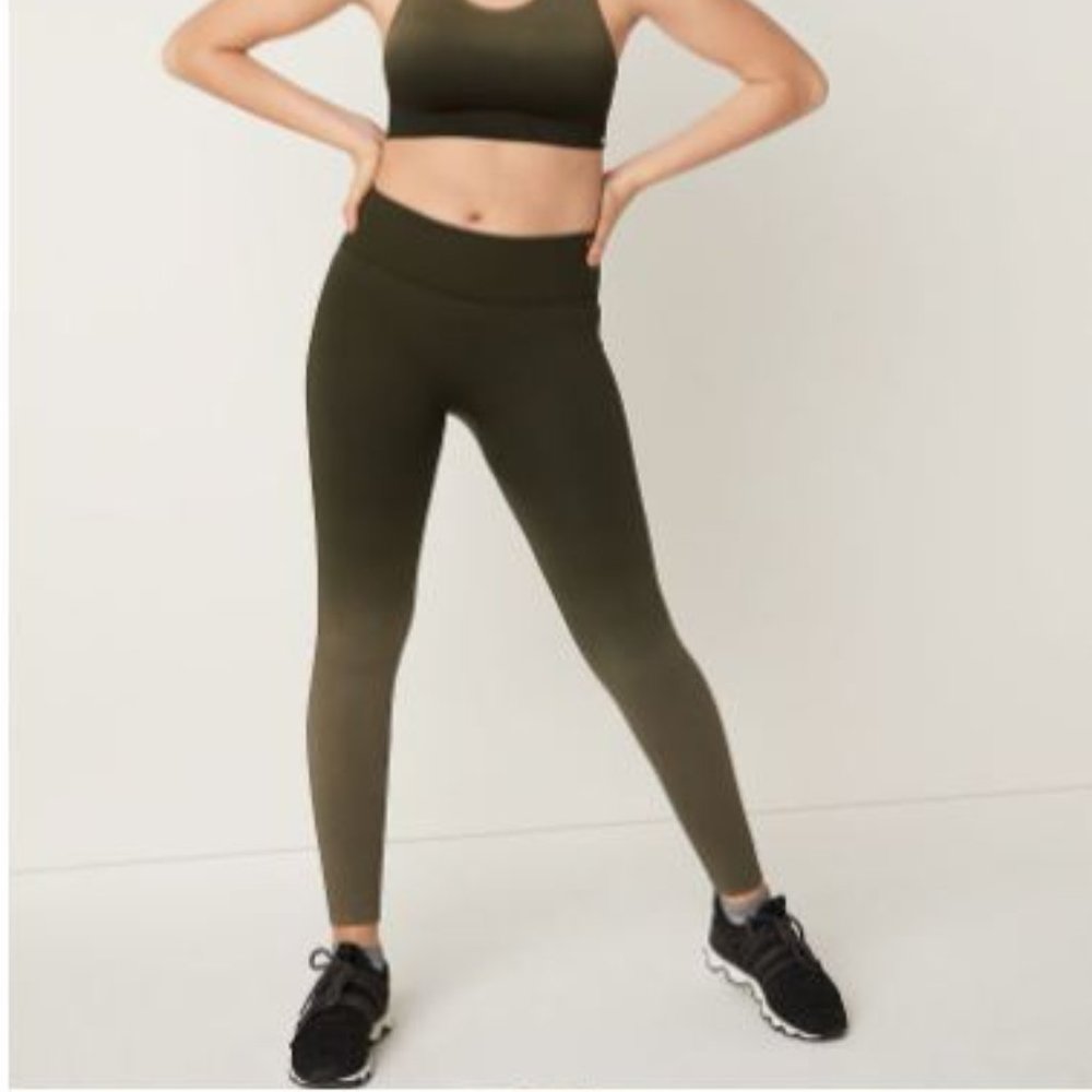 PINK SEAMLESS HIGH WAIST FULL LENGTH TEXTURED RIB TIGHT